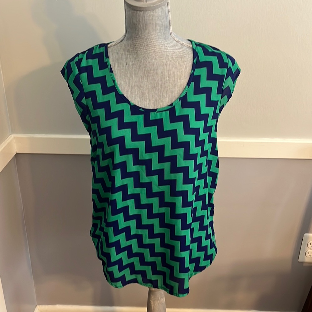 Green and blue top